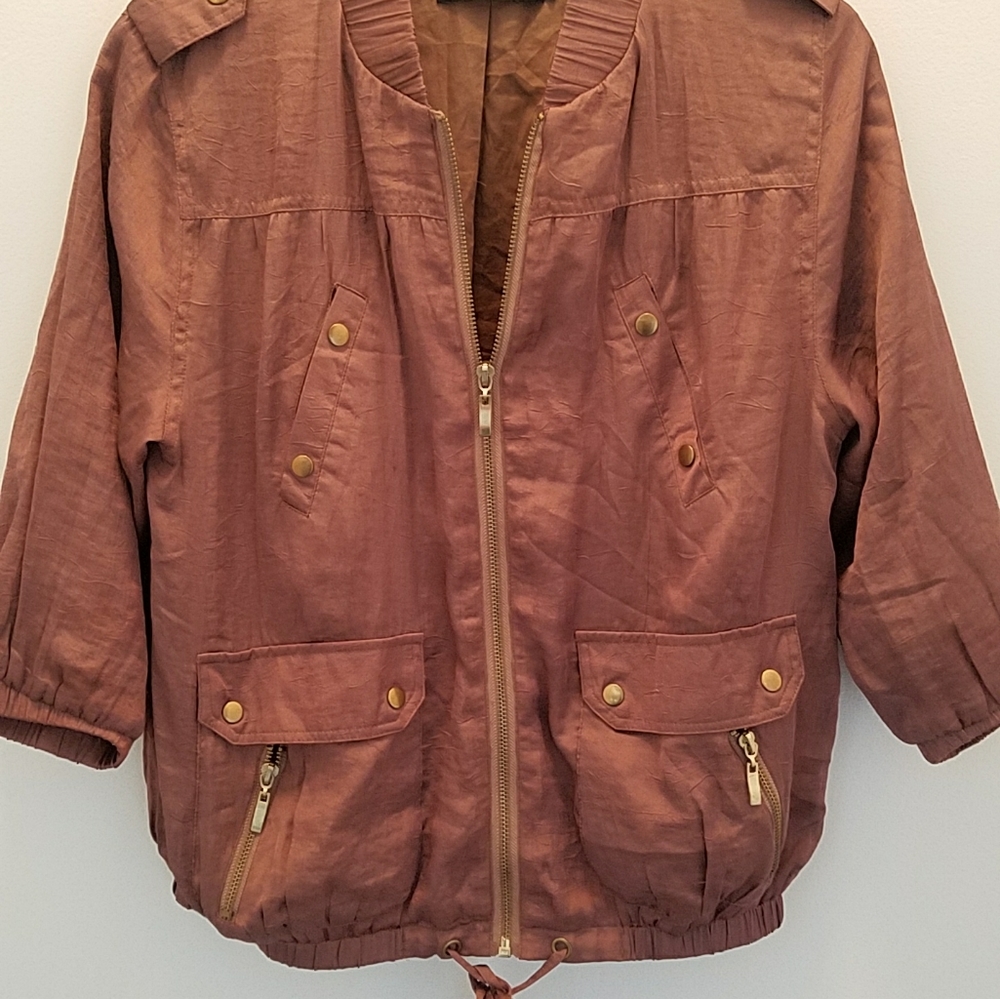 ARDEN B. S zip up quarter length sleeve Jacket